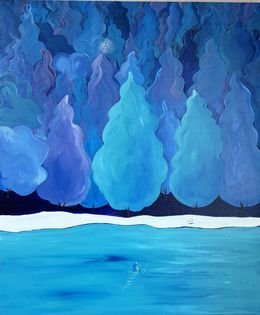Gemälde, Memories of Forest Dog, Penguin and Turtle, Yeju Kwon