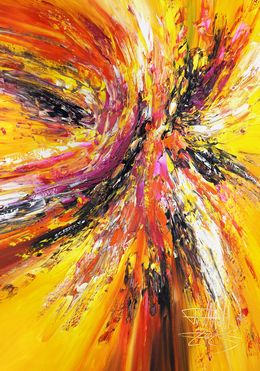 Gemälde, Yellow Red Abstraction S 2, Peter Nottrott