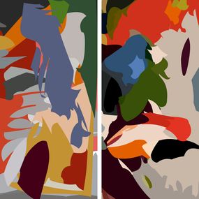 Painting, 2107 and 2105, Diptych, Alejandra Quintanilla
