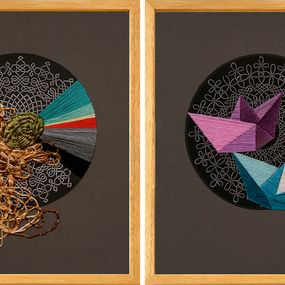 Painting, Umbilical and Naufragos inminentes, Diptych, Ana Seggiaro
