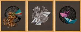 Painting, Umbilical, El Mago and Naufragos inminentes, Triptych, Ana Seggiaro