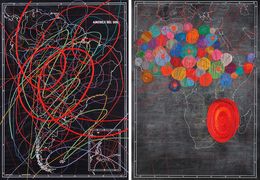 Painting, America del Sur and Africa, Diptych, Ana Seggiaro