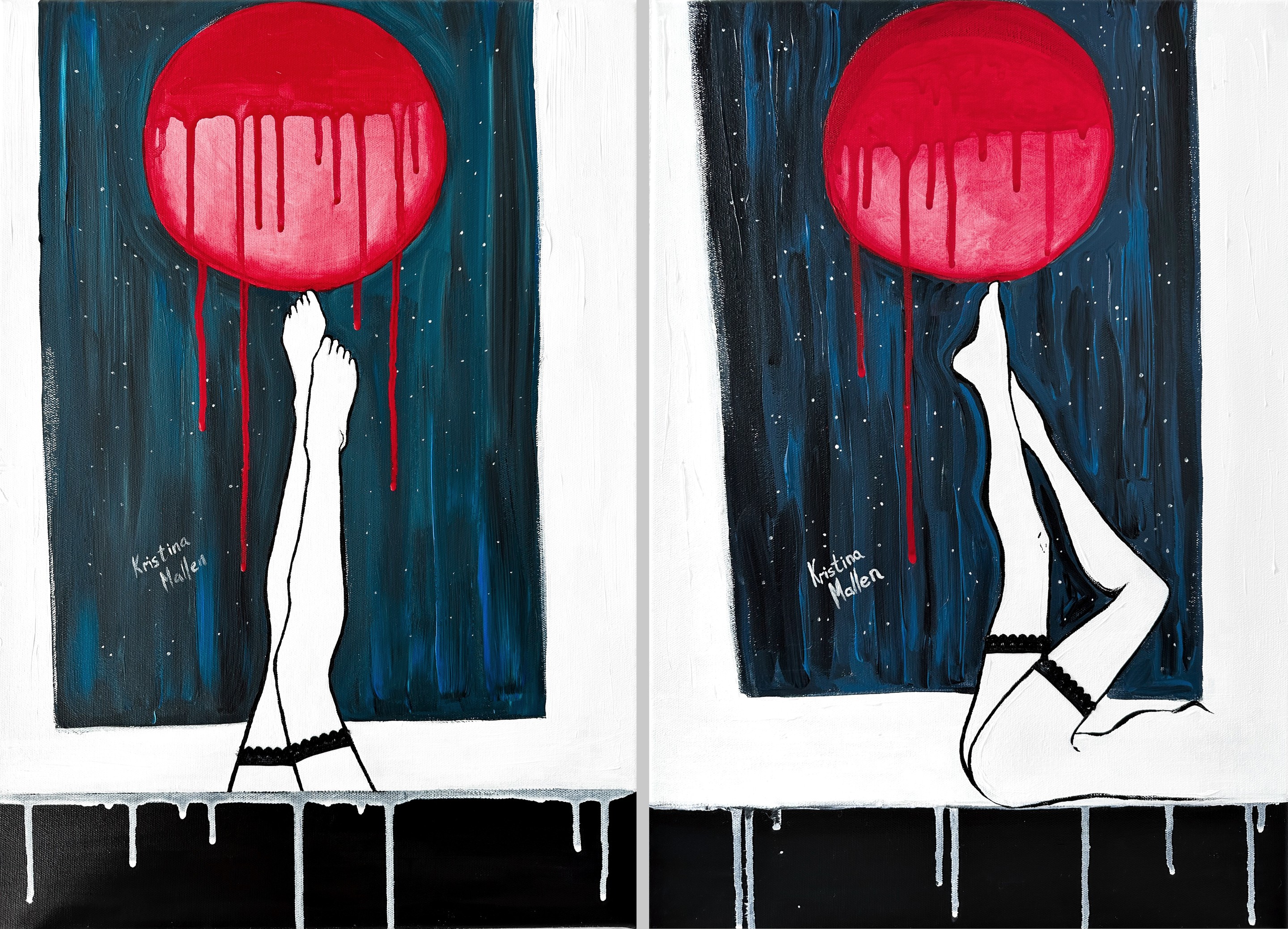 Kristina Mallen, Diptych: Under The Full Moon Kristina Mallen, Diptych: Under The Full Moon