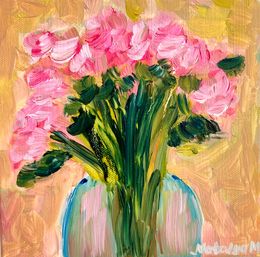 Gemälde, Blooming summer roses, Natalya Mougenot