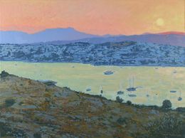 Gemälde, Gumbet bay at the end day, Simon Kozhin