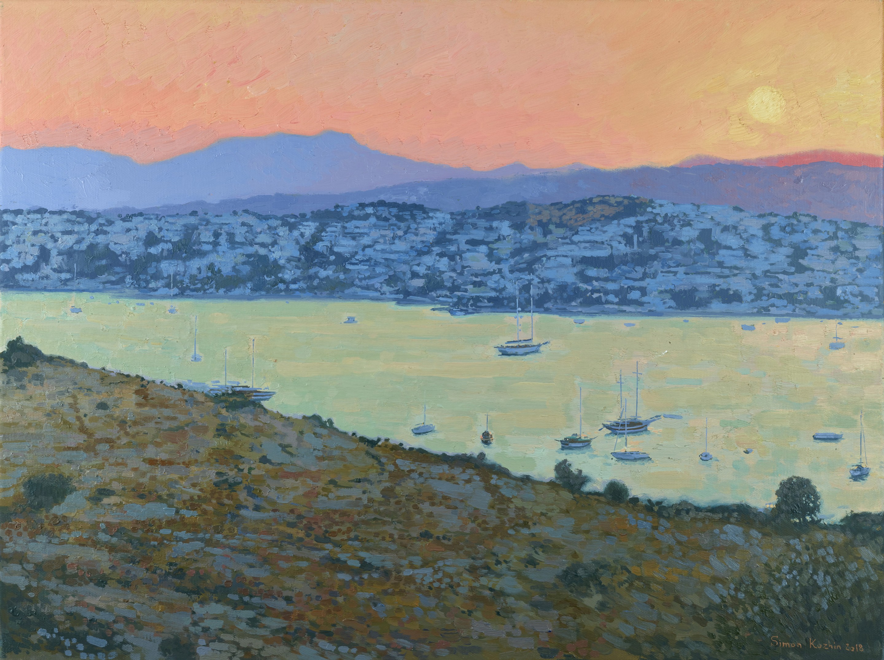 Simon Kozhin, Gumbet bay at the end day Simon Kozhin, Gumbet bay at the end day