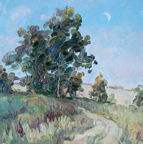 Gemälde, Evening new moon, Dmitry Artim