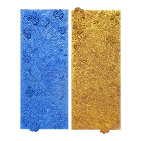 Painting, Rhapsody in blue et Subliminal Gold - diptyque, Diane Grant
