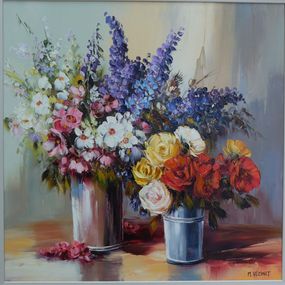 Gemälde, Duo de bouquets, Michel Vezinet