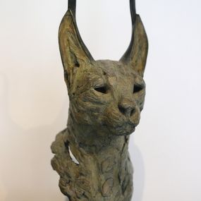 Sculpture, Tête de caracal II, Isabelle Carabantes