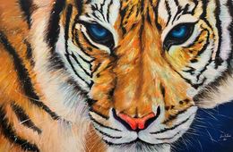 Painting, Wild Tiger, Hani Badawi Leo