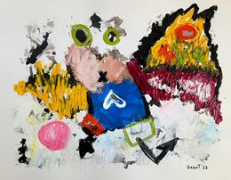 Painting, Ryu et le Ballon Rose, Diane Grant