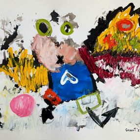 Painting, Ryu et le Ballon Rose, Diane Grant