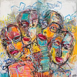 Painting, Les bavardes... II (Visage & face 2025), Olivier Messas