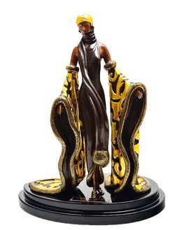Sculpture, The Mystic (cold painted bronze sculpture), Erte Tirtoff