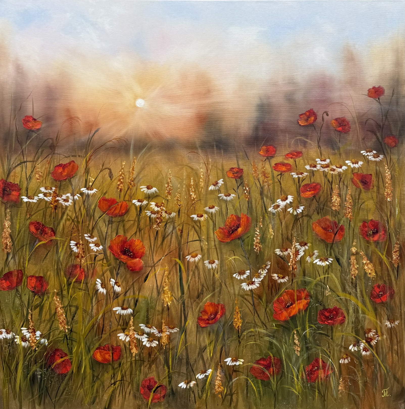 Tanja Frost, Sunlit Serenade of Poppies Tanja Frost, Sunlit Serenade of Poppies