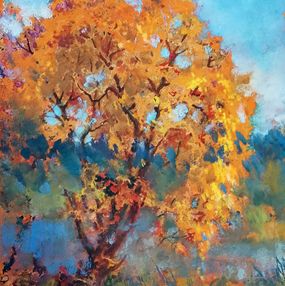 Gemälde, Yellowed tree, Vitaly Duhnevich