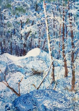 Gemälde, In the snowy forest, Vitaly Duhnevich