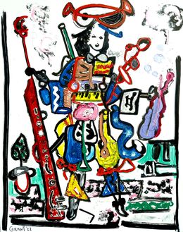 Painting, Le Musicien, Diane Grant