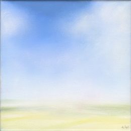 Painting, Accord de Brume (paysage marin, plage brume), Sabine Eichler