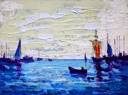 Gemälde, Sea,Boats, Rakhmet Redzhepov (Ramzi)
