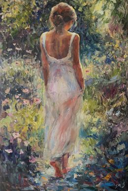 Painting, In the summer garden, Liubou Sas