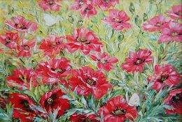Painting, Red glade, Olga Artim