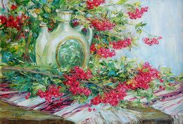 Painting, Mother's viburnum, Olga Artim
