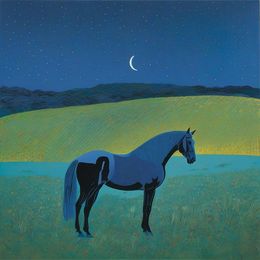 Print, Blue horse, Ilan Burkov