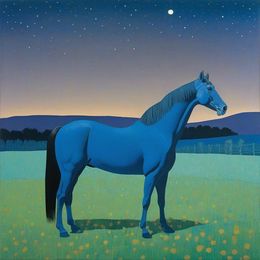 Print, Blue horse, Ilan Burkov