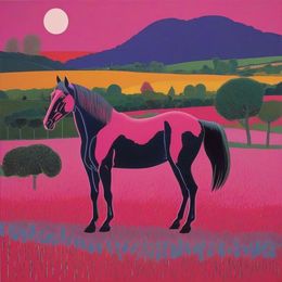 Print, Pink horse, Ilan Burkov