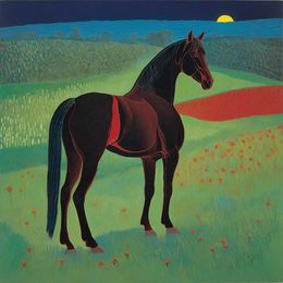 Print, Red horse, Ilan Burkov