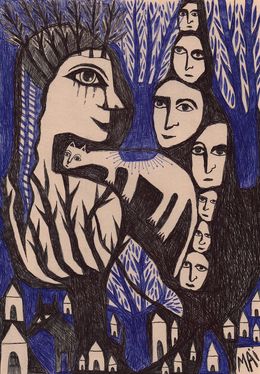 Fine Art Drawings, Retrouvailles, Maï