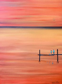 Gemälde, Mer et silhouettes, Laurence Malidor