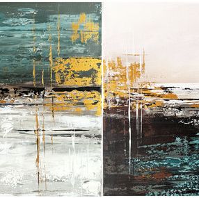 Peinture, Golden Currents. Set of two, Tatiana Malinovscaia