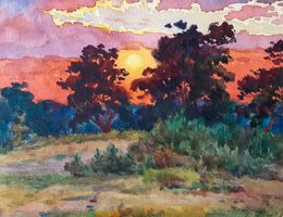 Painting, Watching the sunset, Vitaly Duhnevich