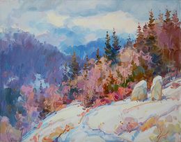 Gemälde, Winter in the Carpathians, Dmitry Artim