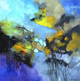 Painting, Blue link, Pol Ledent