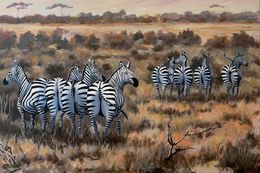 Gemälde, Zebras' booties, Matthieu Delfini