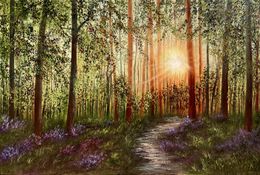 Painting, Sunny Forest, Tanja Frost