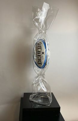 Sculpture, Wrapping Bonbon Ballon de Rugby, Laurence Jenkell