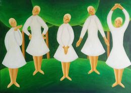 Peinture, Singing in the meadow, Sasha Katinauskiene