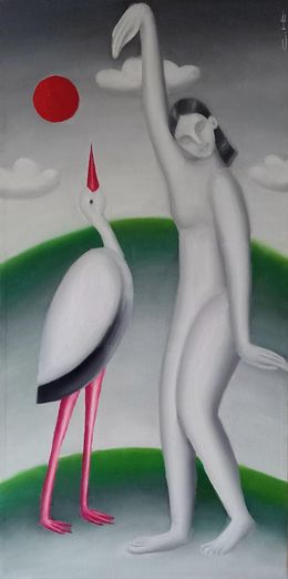 Gemälde, Dance with the Stork, Sasha Katinauskiene