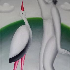 Gemälde, Dance with the Stork, Sasha Katinauskiene