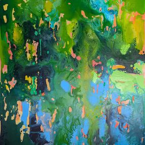 Painting, Les reflets du château du pin, Autonne