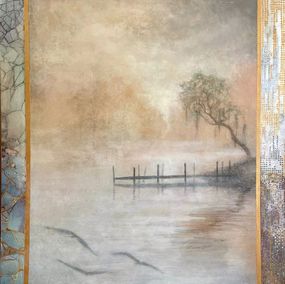 Gemälde, Foggy lanscape, Maylis Bourdet