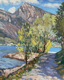 Painting, Walk along the lake, Nadezda Stupina
