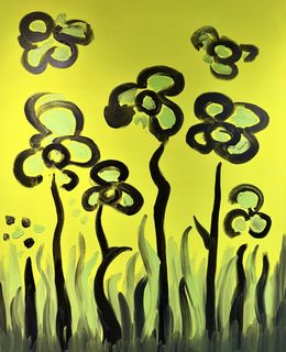 Gemälde, Grand tableau Fleurs Jazz, François-Olivier Nolorgues