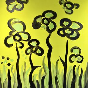 Gemälde, Grand tableau Fleurs Jazz, François-Olivier Nolorgues