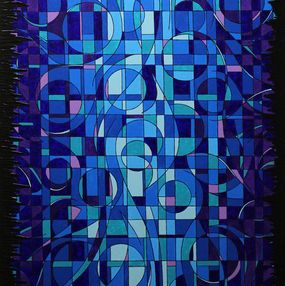 Gemälde, Fragmentation bleue, Jonathan Pradillon